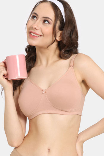 Buy Rosaline Double Layered Non Wired 3/4th  Coverage T-Shirt Bra - Maple sugar